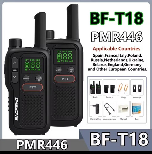 Radio t18 baofeng pmr446 - radio,